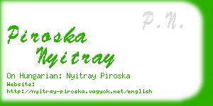 piroska nyitray business card